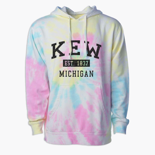 Kew Michigan Classic Established Premium Tie-Dye Hoodie