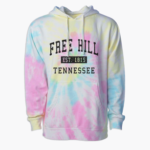 Free Hill Tennessee Classic Established Premium Tie-Dye Hoodie