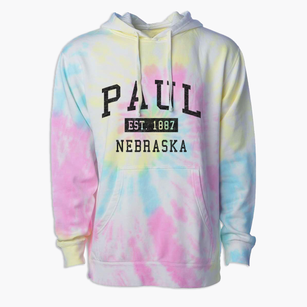 Paul Nebraska Classic Established Premium Tie-Dye Hoodie