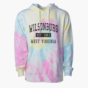 Wilsonburg West Virginia Classic Established Premium Tie-Dye Hoodie