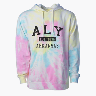 Aly Arkansas Classic Established Premium Tie-Dye Hoodie