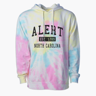 Alert North Carolina Classic Established Premium Tie-Dye Hoodie