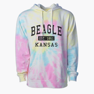 Beagle Kansas Classic Established Premium Tie-Dye Hoodie