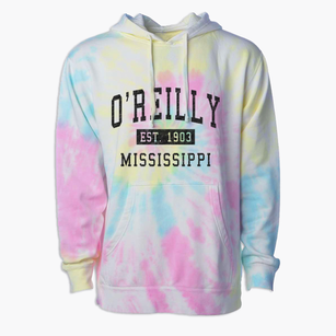 O'reilly Mississippi Classic Established Premium Tie-Dye Hoodie