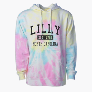 Lilly North Carolina Classic Established Premium Tie-Dye Hoodie