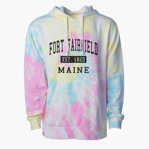 Fort Fairfield Maine Classic Established Premium Tie-Dye Hoodie
