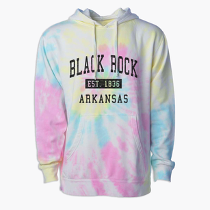 Black Rock Arkansas Classic Established Premium Tie-Dye Hoodie