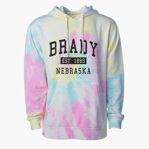 Brady Nebraska Classic Established Premium Tie-Dye Hoodie