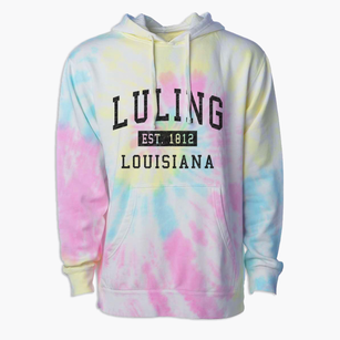 Luling Louisiana Classic Established Premium Tie-Dye Hoodie