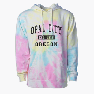 Opal City Oregon Classic Established Premium Tie-Dye Hoodie