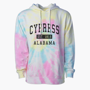 Cypress Alabama Classic Established Premium Tie-Dye Hoodie
