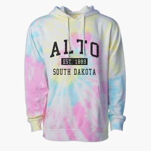 Alto South Dakota Classic Established Premium Tie-Dye Hoodie