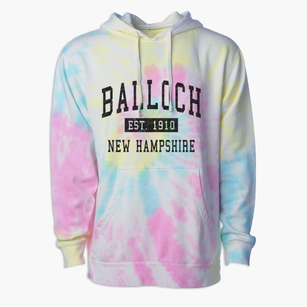 Balloch New Hampshire Classic Established Premium Tie-Dye Hoodie