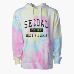 Secoal West Virginia Classic Established Premium Tie-Dye Hoodie