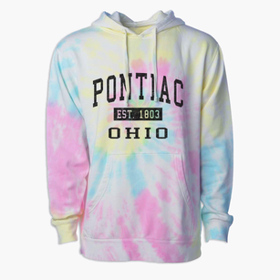 Pontiac Ohio Classic Established Premium Tie-Dye Hoodie