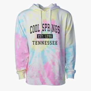 Cool Springs Tennessee Classic Established Premium Tie-Dye Hoodie