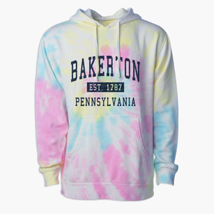 Bakerton Pennsylvania Classic Established Premium Tie-Dye Hoodie