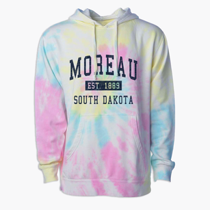 Moreau South Dakota Classic Established Premium Tie-Dye Hoodie