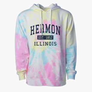 Hermon Illinois Classic Established Premium Tie-Dye Hoodie