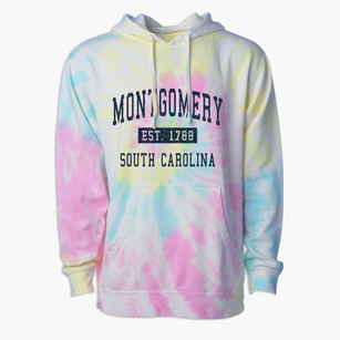 Montgomery South Carolina Classic Established Premium Tie-Dye Hoodie
