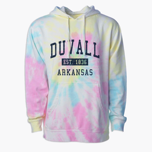 Duvall Arkansas Classic Established Premium Tie-Dye Hoodie