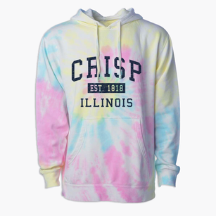 Crisp Illinois Classic Established Premium Tie-Dye Hoodie