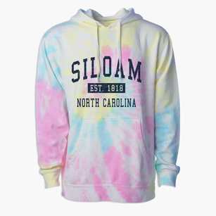 Siloam North Carolina Classic Established Premium Tie-Dye Hoodie