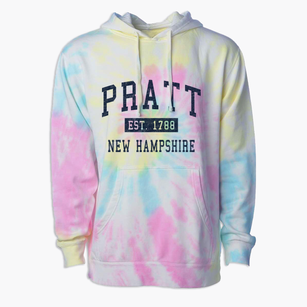 Pratt New Hampshire Classic Established Premium Tie-Dye Hoodie