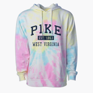 Pike West Virginia Classic Established Premium Tie-Dye Hoodie
