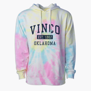 Vinco Oklahoma Classic Established Premium Tie-Dye Hoodie
