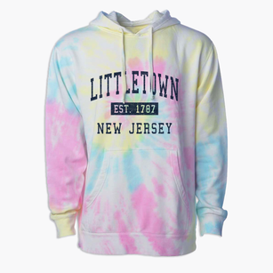 Littletown New Jersey Classic Established Premium Tie-Dye Hoodie