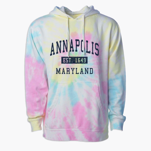 Annapolis Maryland Classic Established Premium Tie-Dye Hoodie