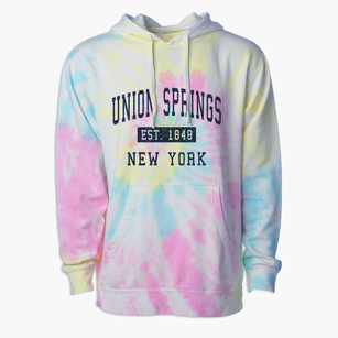 Union Springs New York Classic Established Premium Tie-Dye Hoodie
