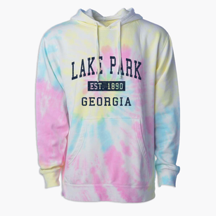 Lake Park Georgia Classic Established Premium Tie-Dye Hoodie