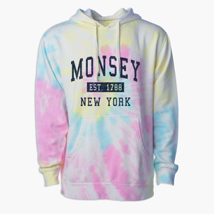 Monsey New York Classic Established Premium Tie-Dye Hoodie