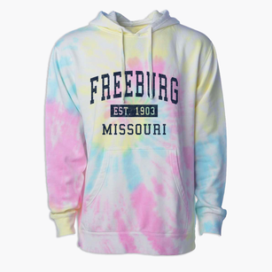 Freeburg Missouri Classic Established Premium Tie-Dye Hoodie