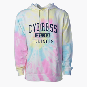 Cypress Illinois Classic Established Premium Tie-Dye Hoodie