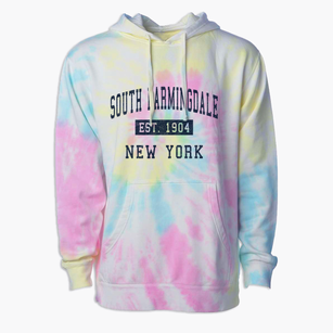 South Farmingdale New York Classic Established Premium Tie-Dye Hoodie