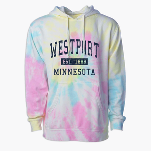 Westport Minnesota Classic Established Premium Tie-Dye Hoodie