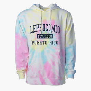 Leprocomio Puerto Rico Classic Established Premium Tie-Dye Hoodie