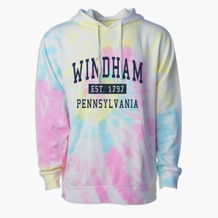 Windham Pennsylvania Classic Established Premium Tie-Dye Hoodie