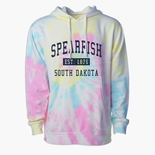 Spearfish South Dakota Classic Established Premium Tie-Dye Hoodie