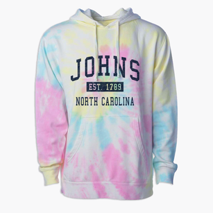 Johns North Carolina Classic Established Premium Tie-Dye Hoodie