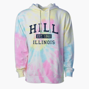 Hill Illinois Classic Established Premium Tie-Dye Hoodie