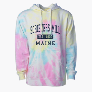 Scribners Mill Maine Classic Established Premium Tie-Dye Hoodie