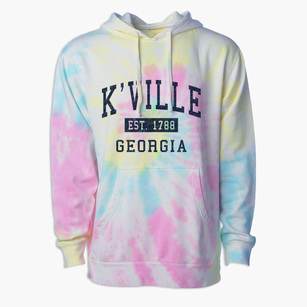 K'ville Georgia Classic Established Premium Tie-Dye Hoodie