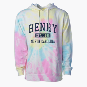 Henry North Carolina Classic Established Premium Tie-Dye Hoodie