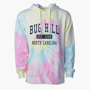 Bug Hill North Carolina Classic Established Premium Tie-Dye Hoodie