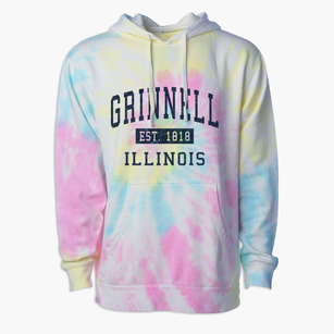 Grinnell Illinois Classic Established Premium Tie-Dye Hoodie