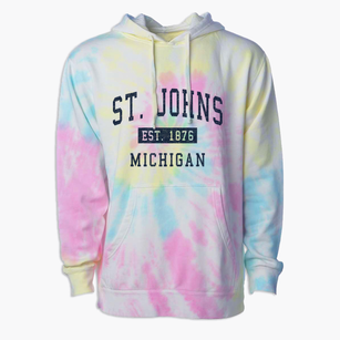 St. Johns Michigan Classic Established Premium Tie-Dye Hoodie